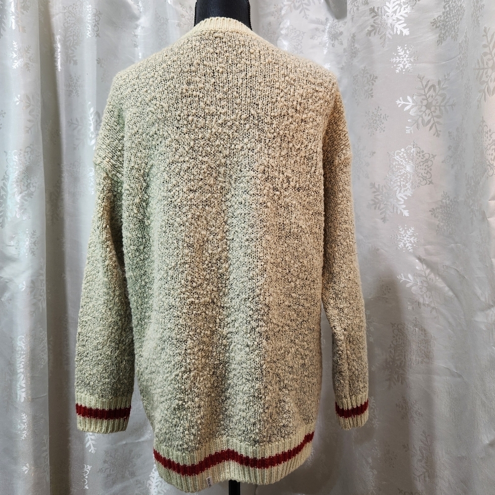 Cabin Stripe Chenille Oatmeal Heather BLUENOTES Knit Sweater (XL) - Picture 6 of 11